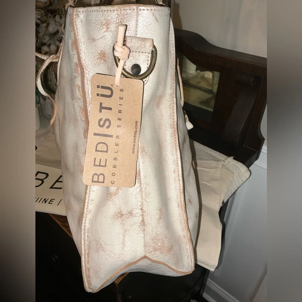 NWT Bed Stu Leather Rockaway Shoulder Crossbody Bag Tote Nectar Lux MSPR $345 - Picture 6 of 15